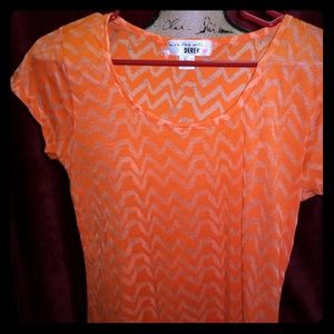 NWOT orange top read listing for sizing